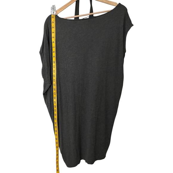 All Saints Pari Draped Grey Soft Jersey Mini Dress (L) - Picture 6 of 11